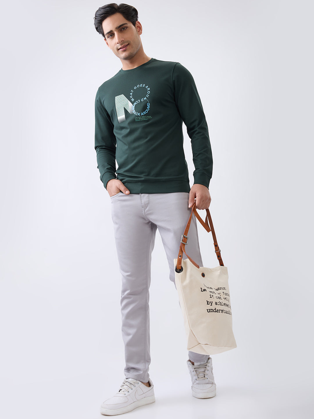 Around Graphic printed T-Shirt : B.Green