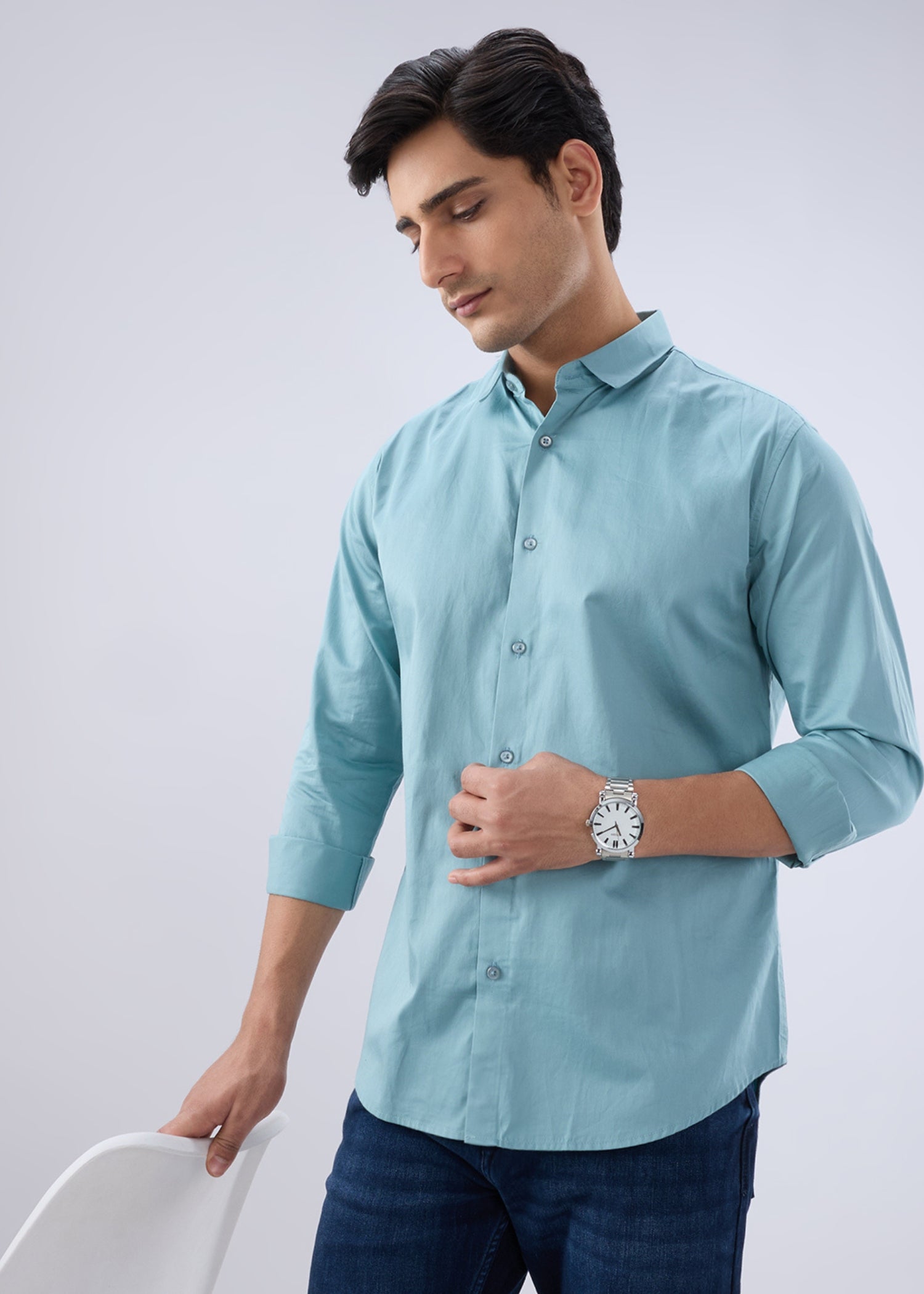 Carlson Solid Full Sleeve Shirt