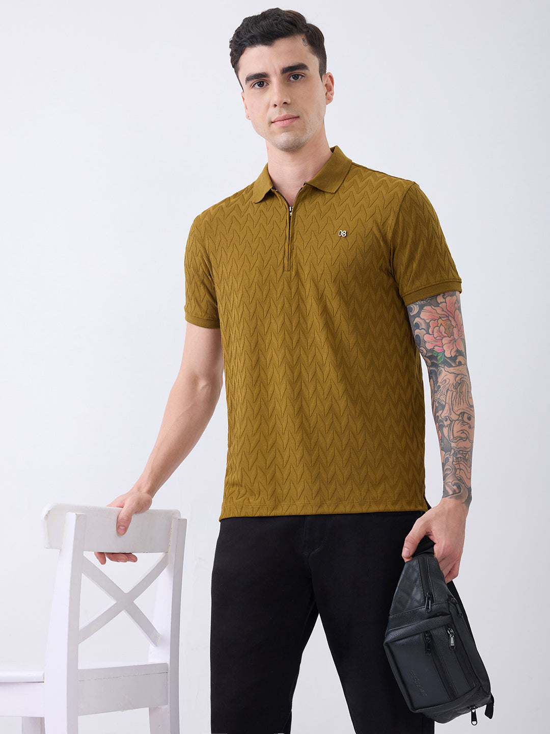 Sibiline Textured Polo T-Shirt