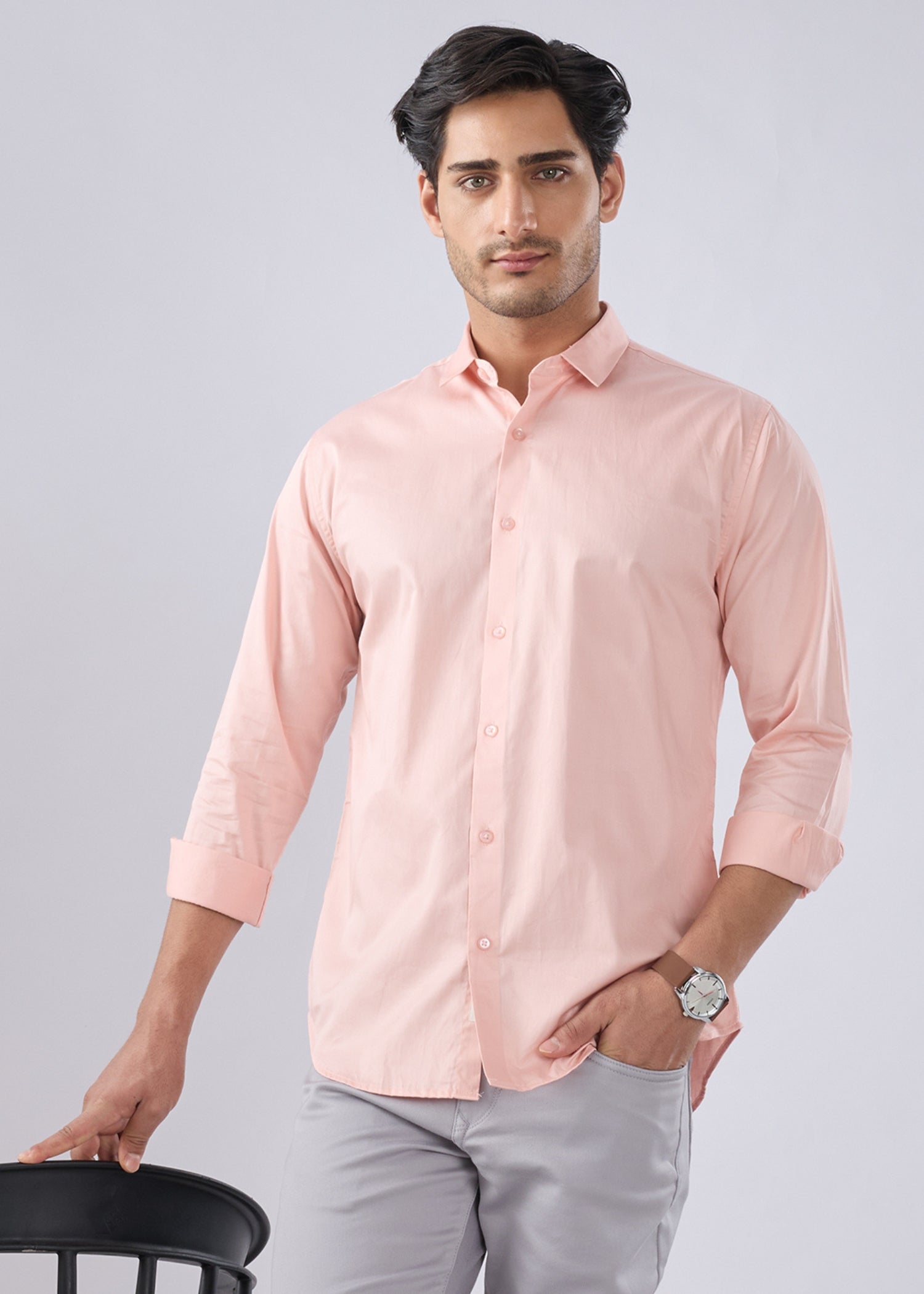 Carlson Solid Full Sleeve Shirt