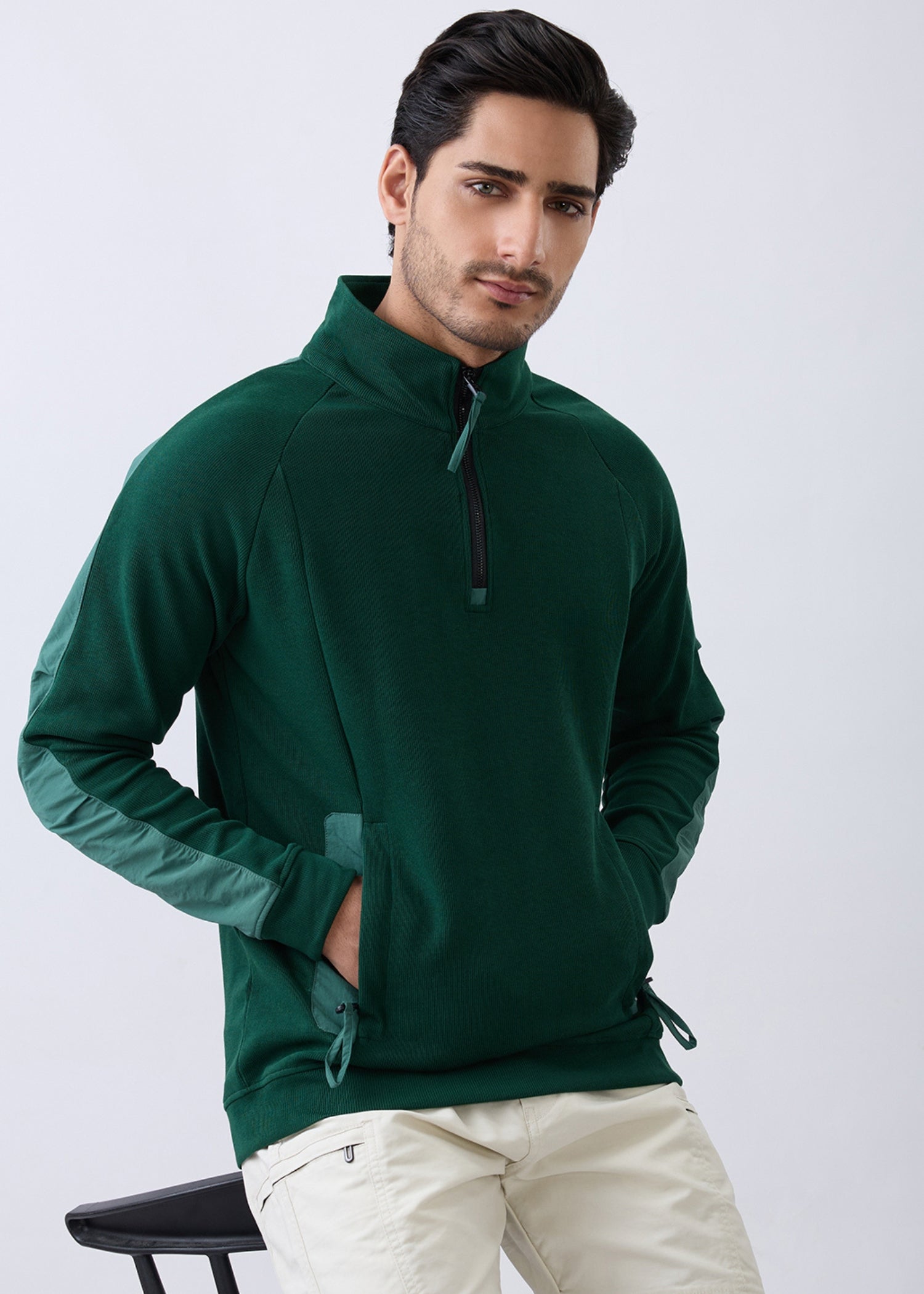 Grateful Zip-Neck Full Sleeve Sweatshirt (BUY 1 GET 1 FREE)