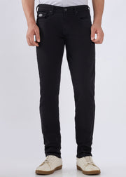 Nostrum Stunner Solid Regular Fit Black Jeans for Men