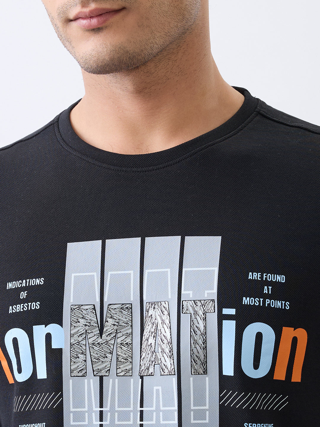 Formation Graphic Fitted T-Shirt: Black