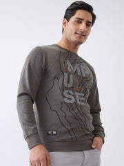 Impulses Fitted Sweatshirt: Olive