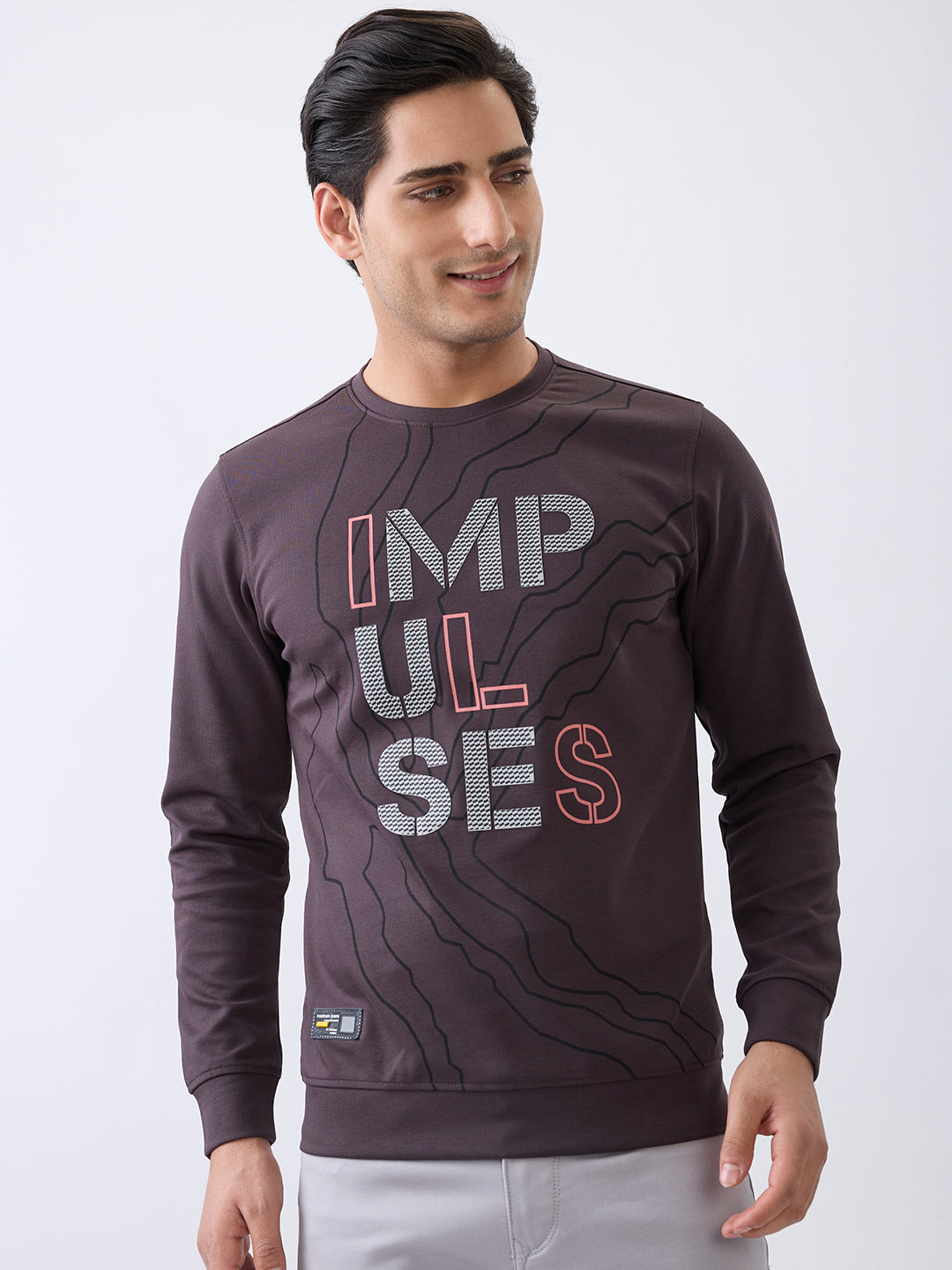 Impulses Fitted Sweatshirt: Charcoal