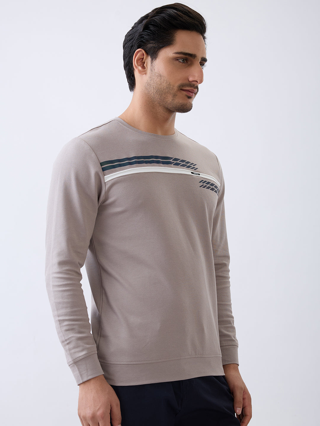 Borrow Full Sleeve T- Shirt: Beige