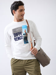 Matter Typography Fitted Sweatshirt: White
