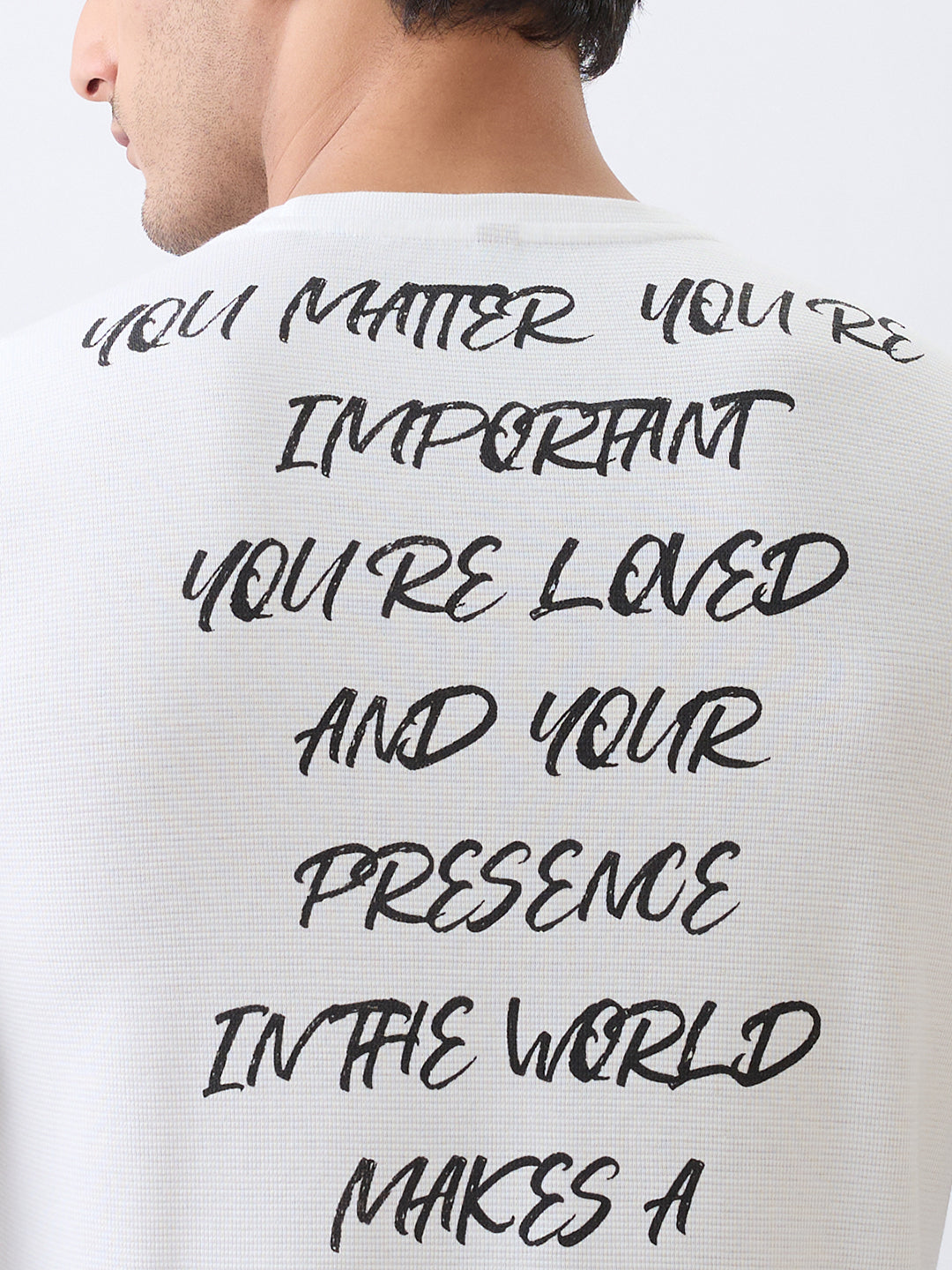 Matter Typography Fitted Sweatshirt: White