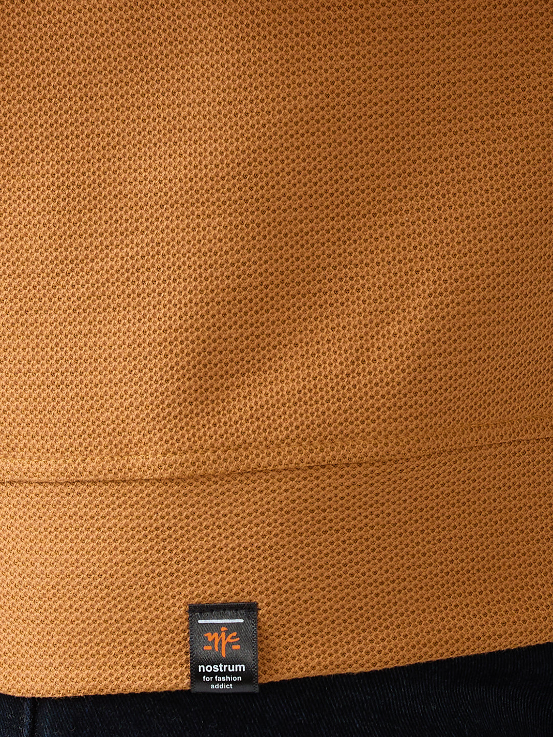 Dressy Fitted Full Sleeve Sweatshirt: Rust
