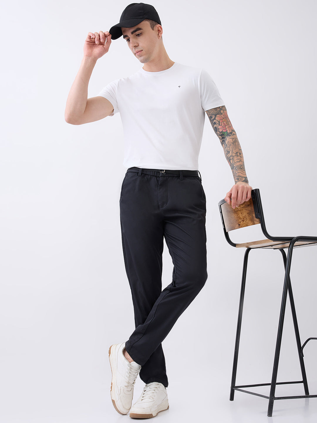 Arch Solid Half Sleeve T-Shirt: White