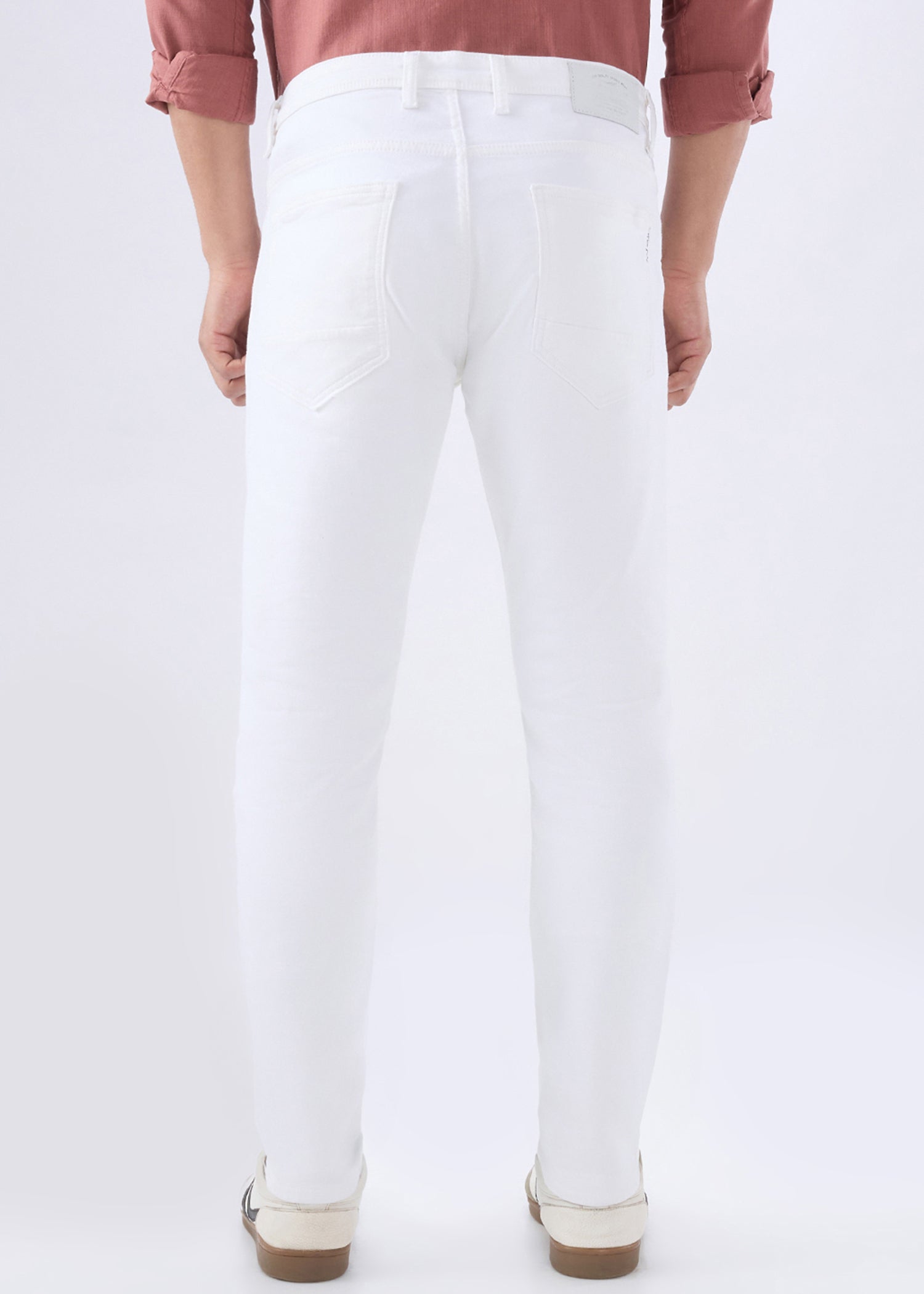 Crest Regular Fit Jeans: White