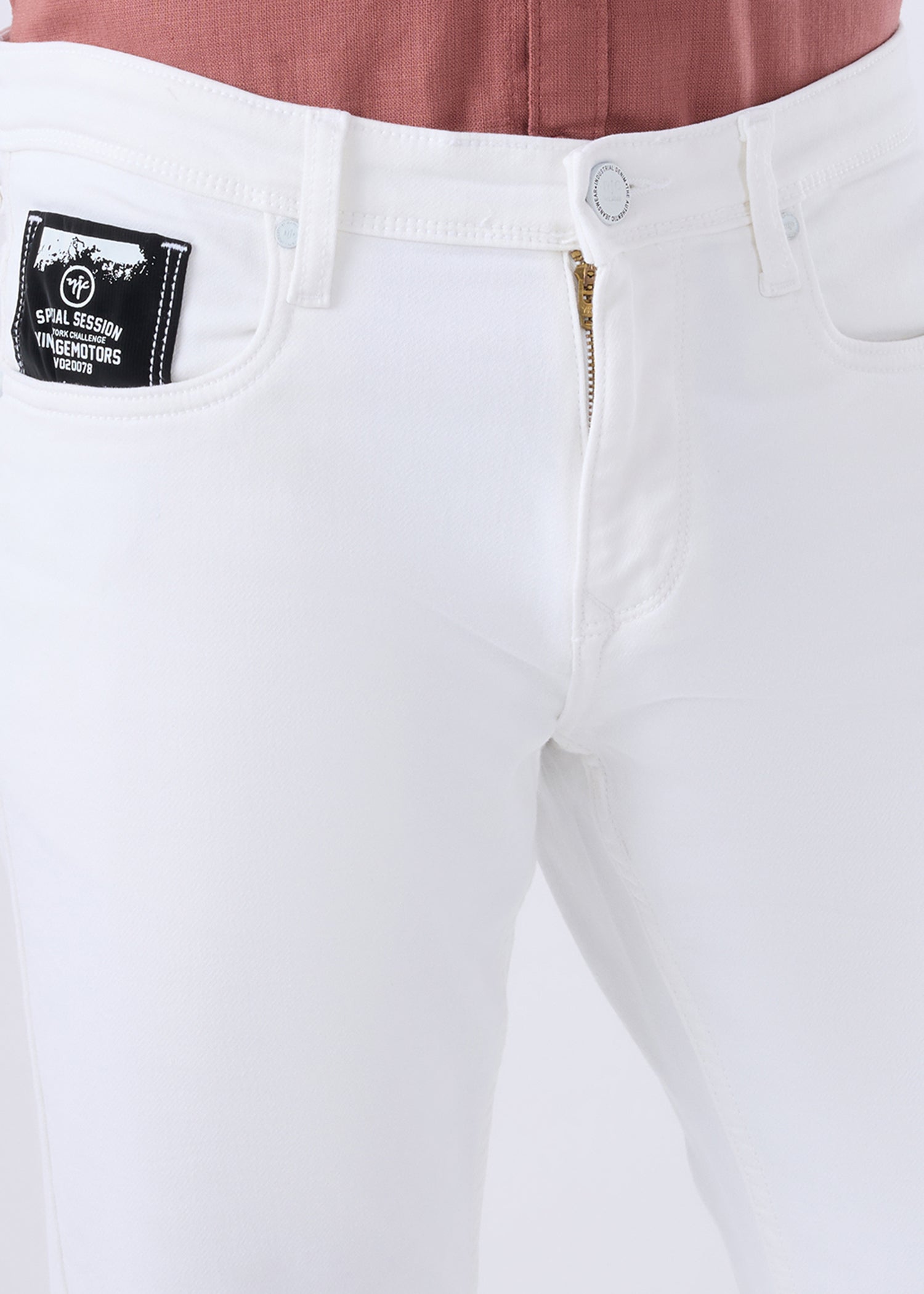 Crest Regular Fit Jeans: White