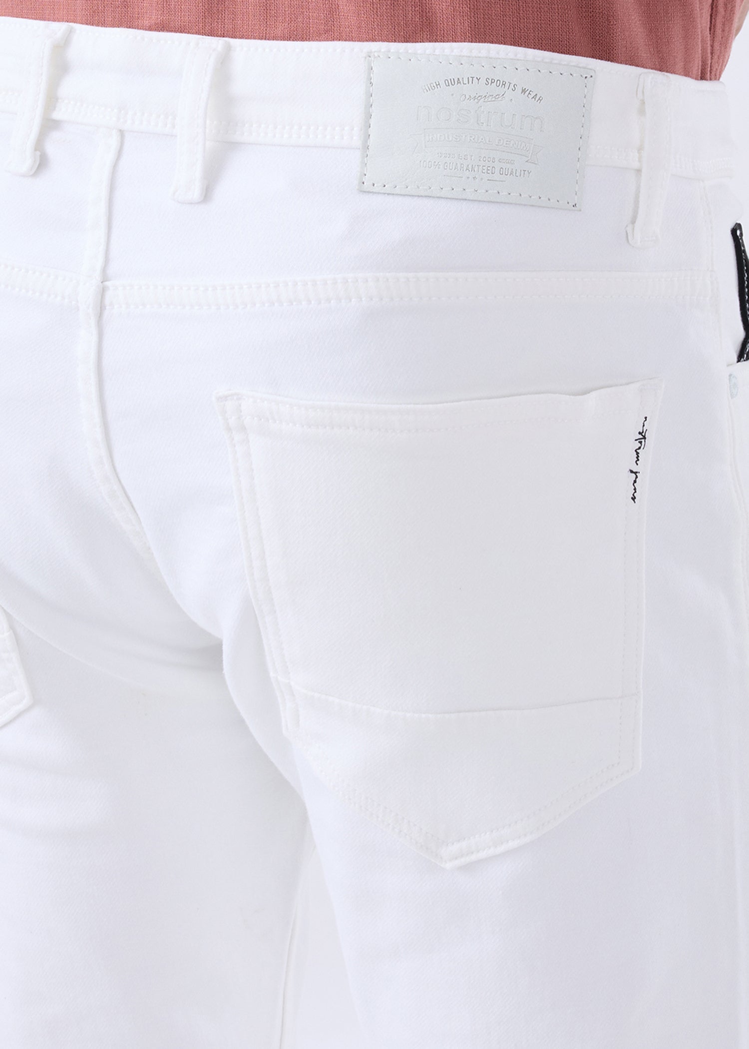 Crest Regular Fit Jeans: White