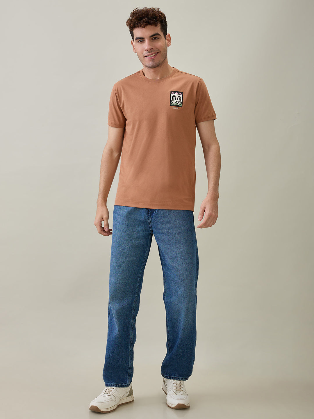 Tony A Faded Relaxed Fit Jeans: Blue