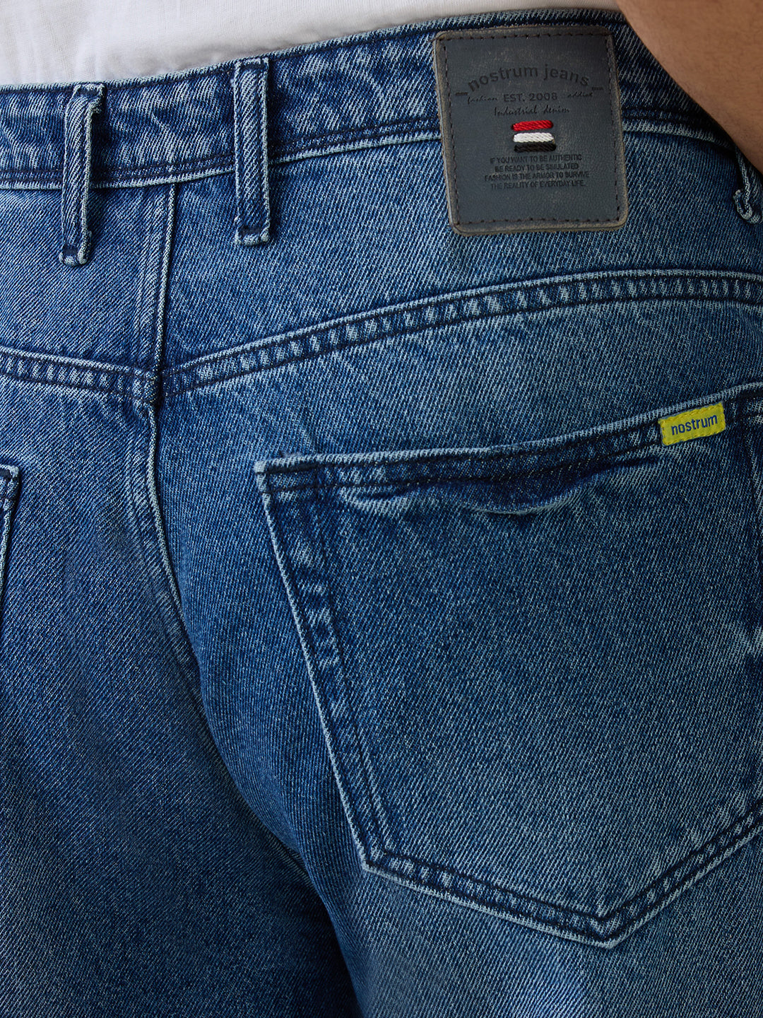 Tony A Faded Relaxed Fit Jeans: Blue