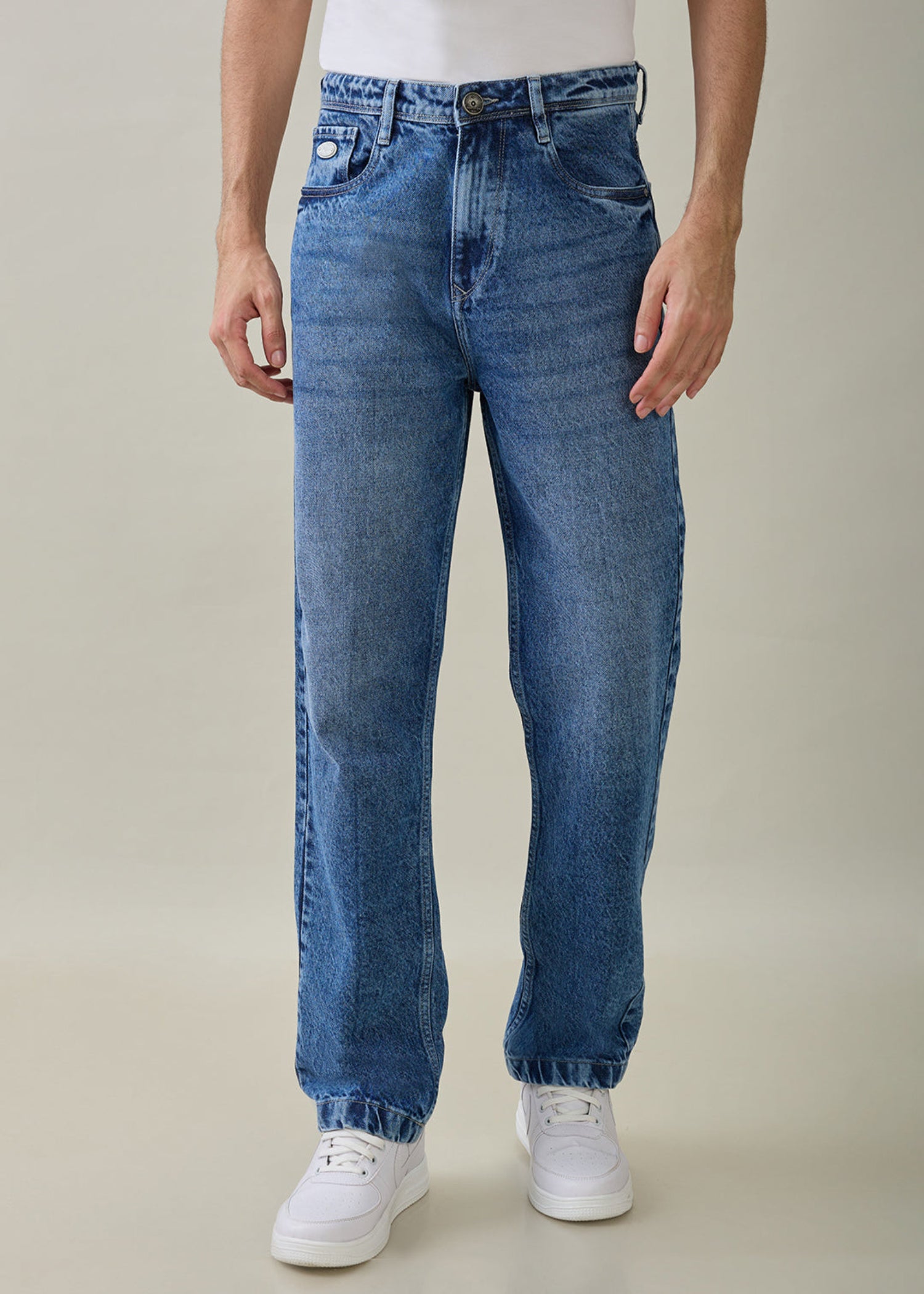 Tony B Faded Relaxed Fit Jeans: Blue