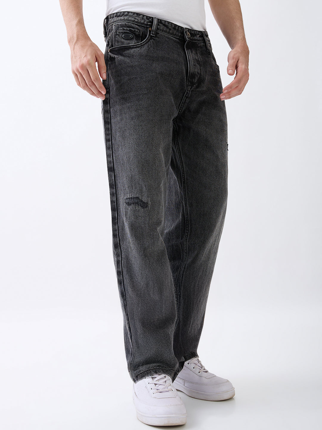 Men’s Distressed Baggy Jeans | Relaxed Fit Ripped Denim