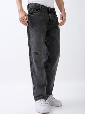 Men’s Distressed Baggy Jeans | Relaxed Fit Ripped Denim