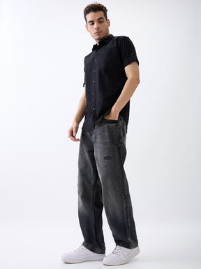 Men’s Distressed Baggy Jeans | Relaxed Fit Ripped Denim