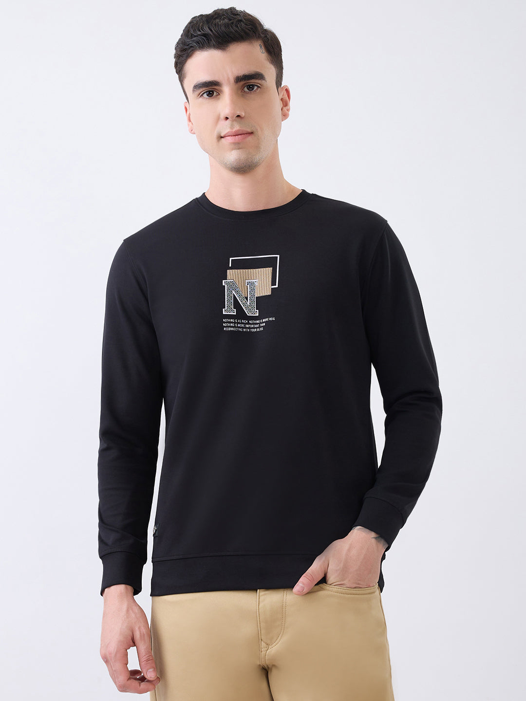 Reconnect Knit T-Shirt: Black