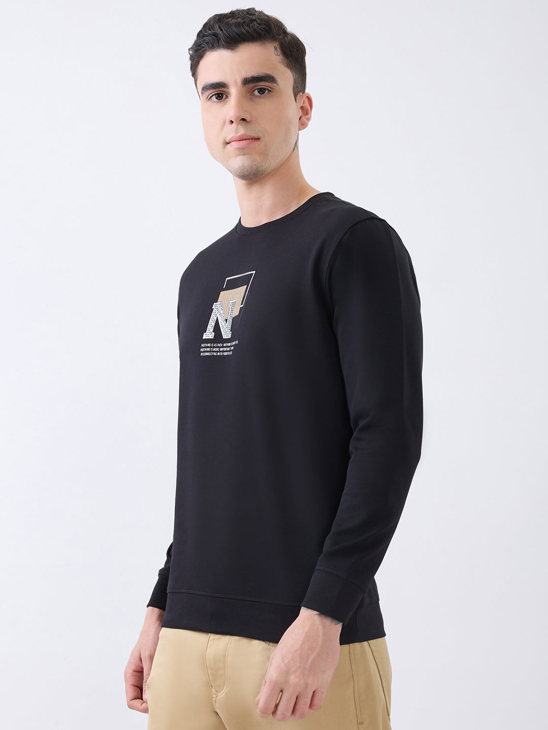 Reconnect Knit T-Shirt: Black