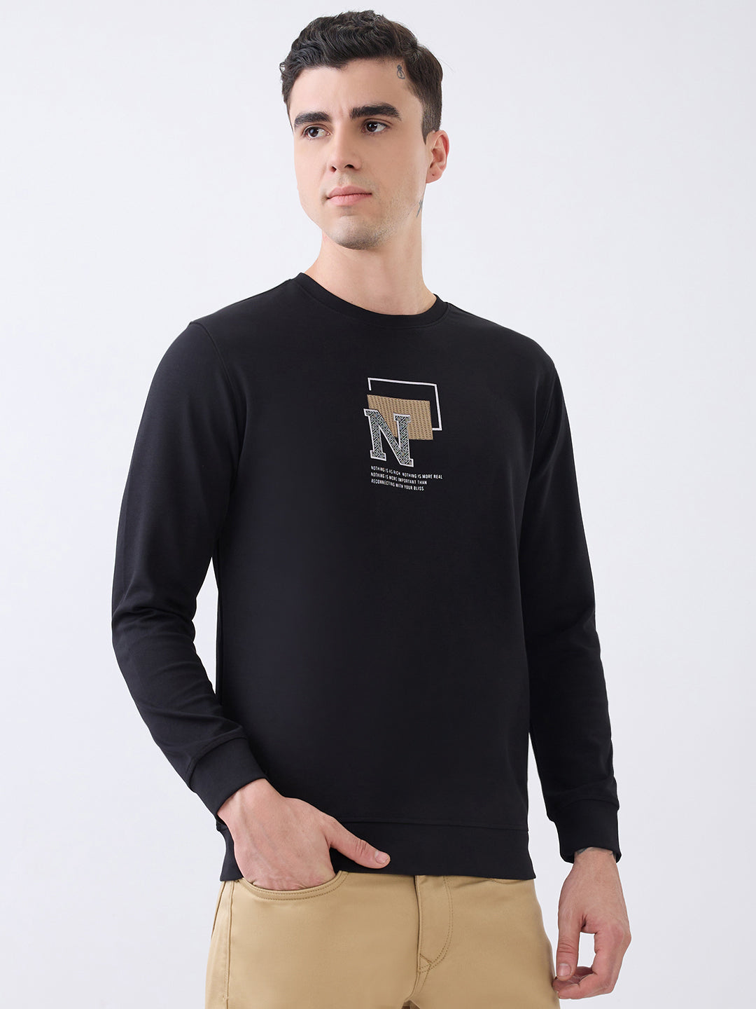 Reconnect Knit T-Shirt: Black