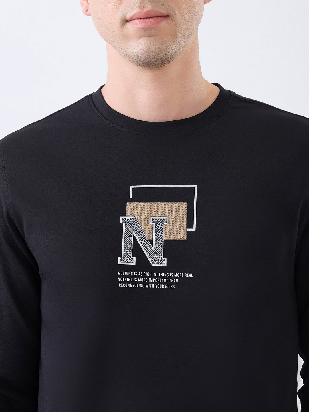 Reconnect Knit T-Shirt: Black