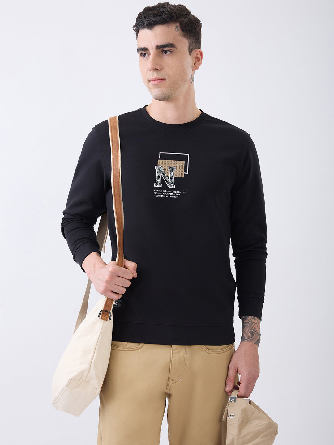 Reconnect Knit T-Shirt: Black