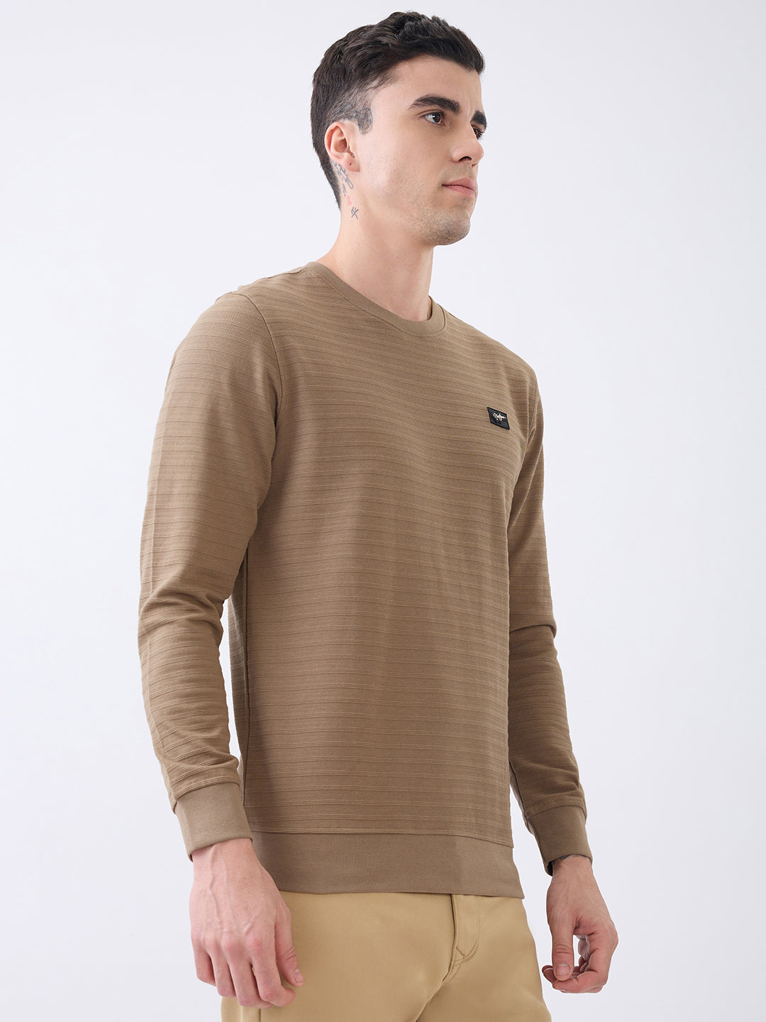 Daylight Textured T-Shirt: Brown
