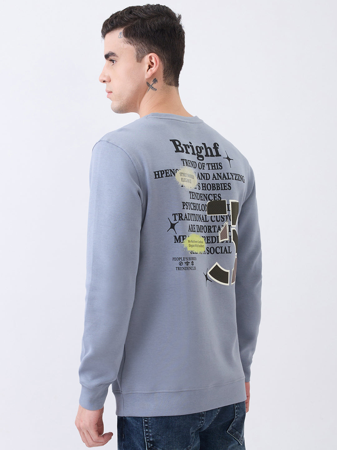 Hobbies Graphic Pullover: Grey