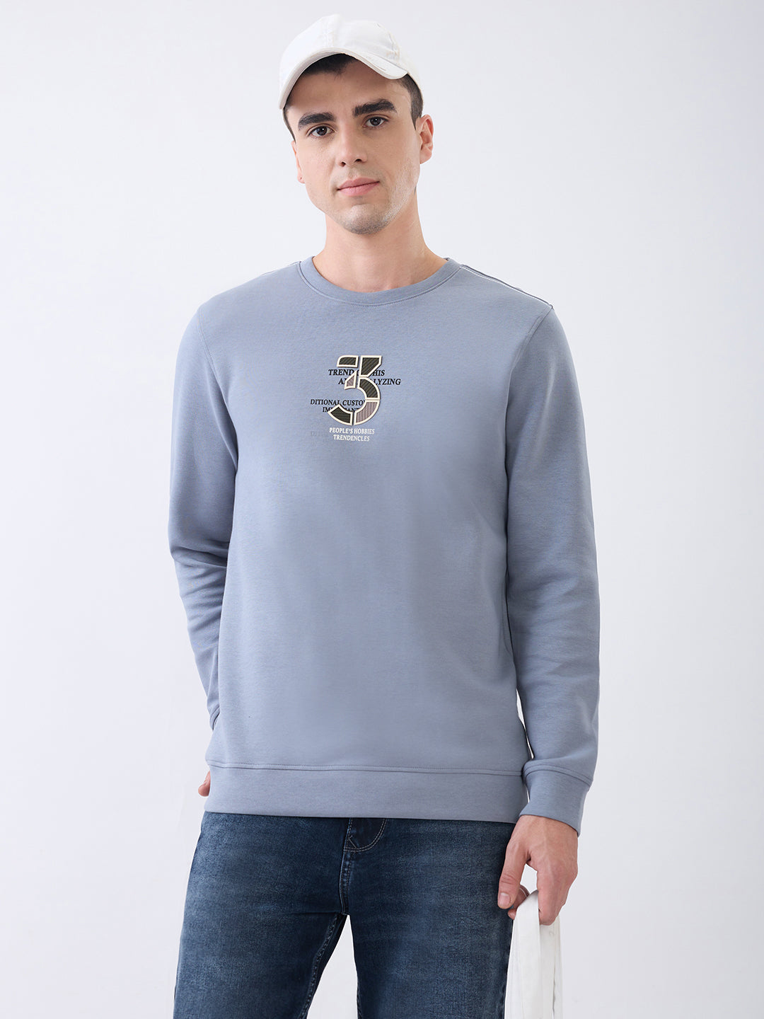 Hobbies Graphic Pullover: Grey