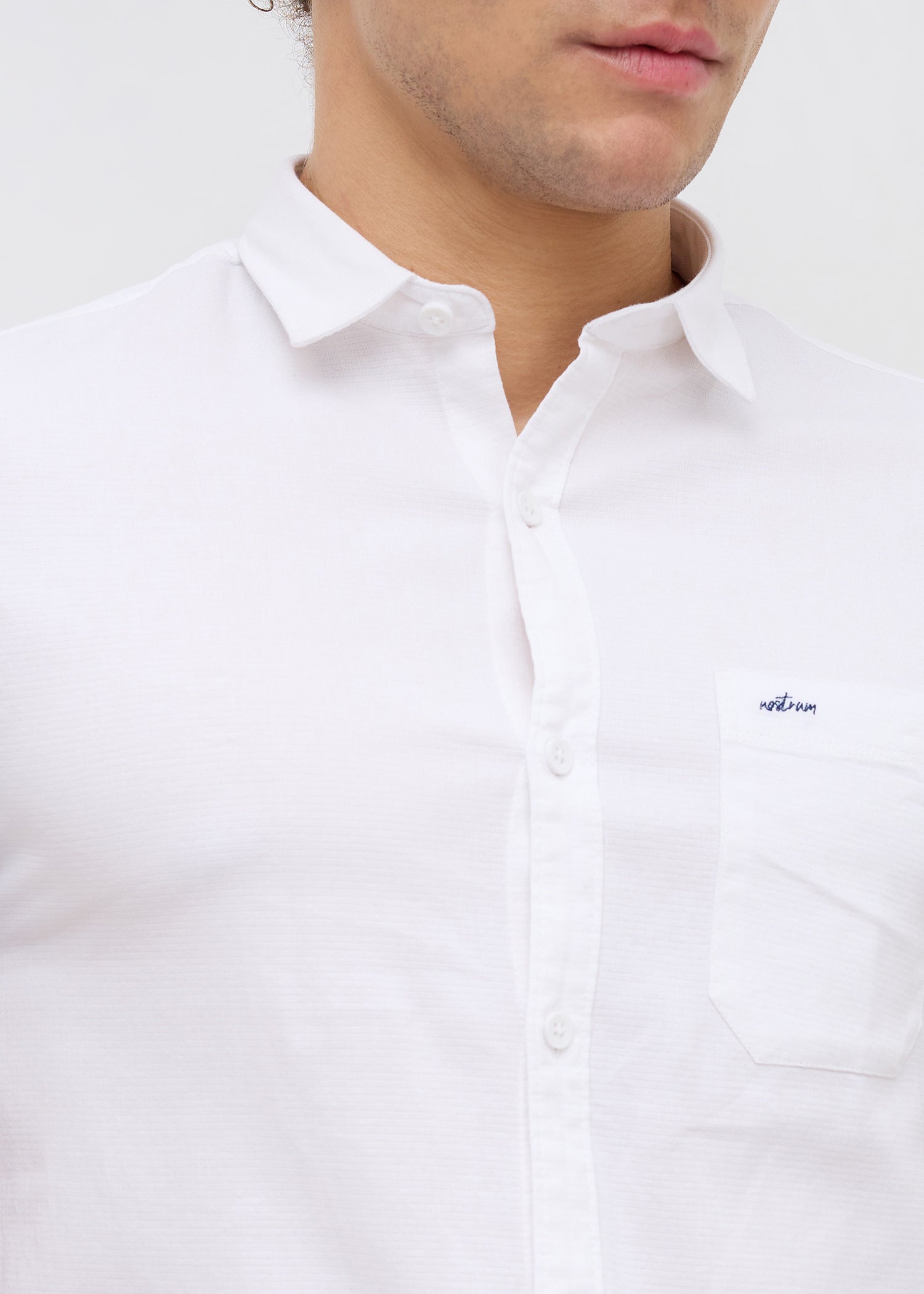 Advota Half Sleeve Solid Shirt: White