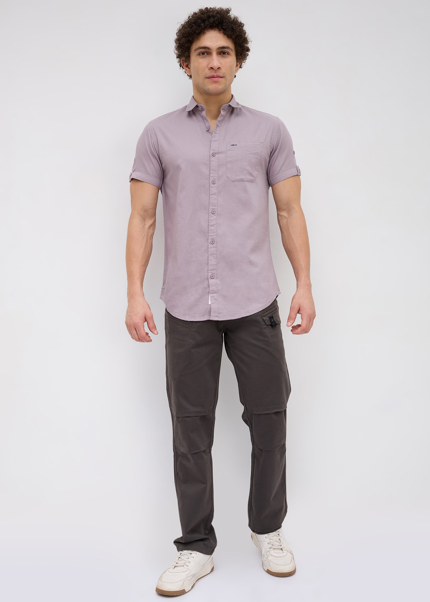 Advota Half Sleeve Solid Shirt: Onion