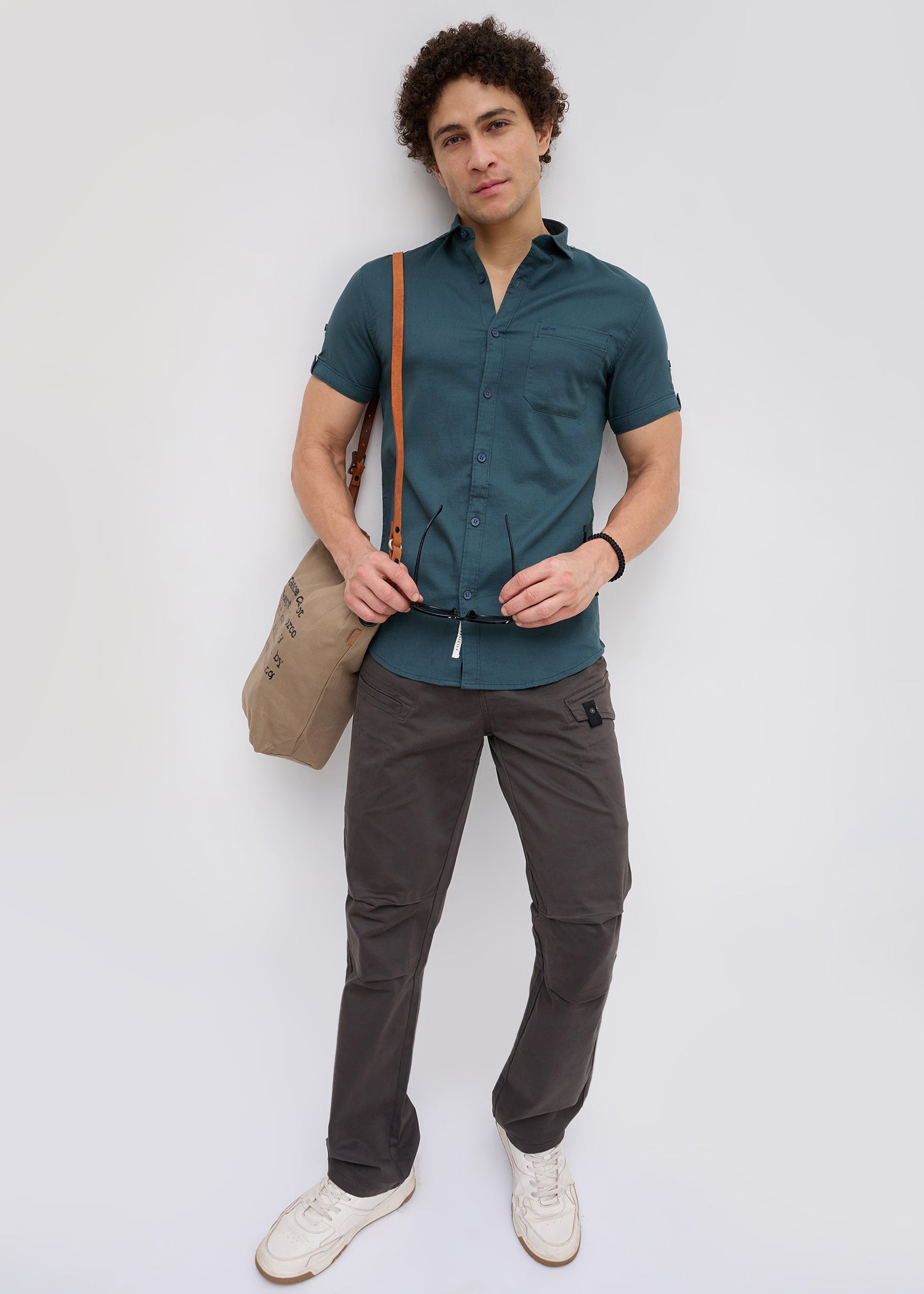 Advota Half Sleeve Solid Shirt: Royal Blue