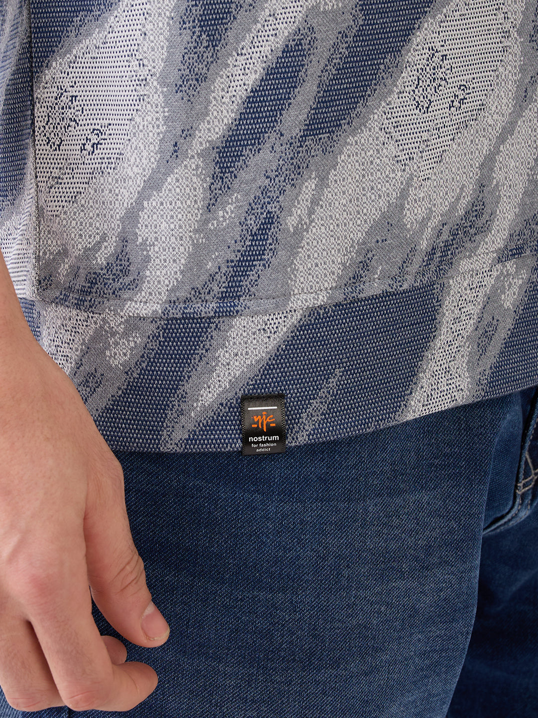 Patron Marble Print T-Shirt: Grey