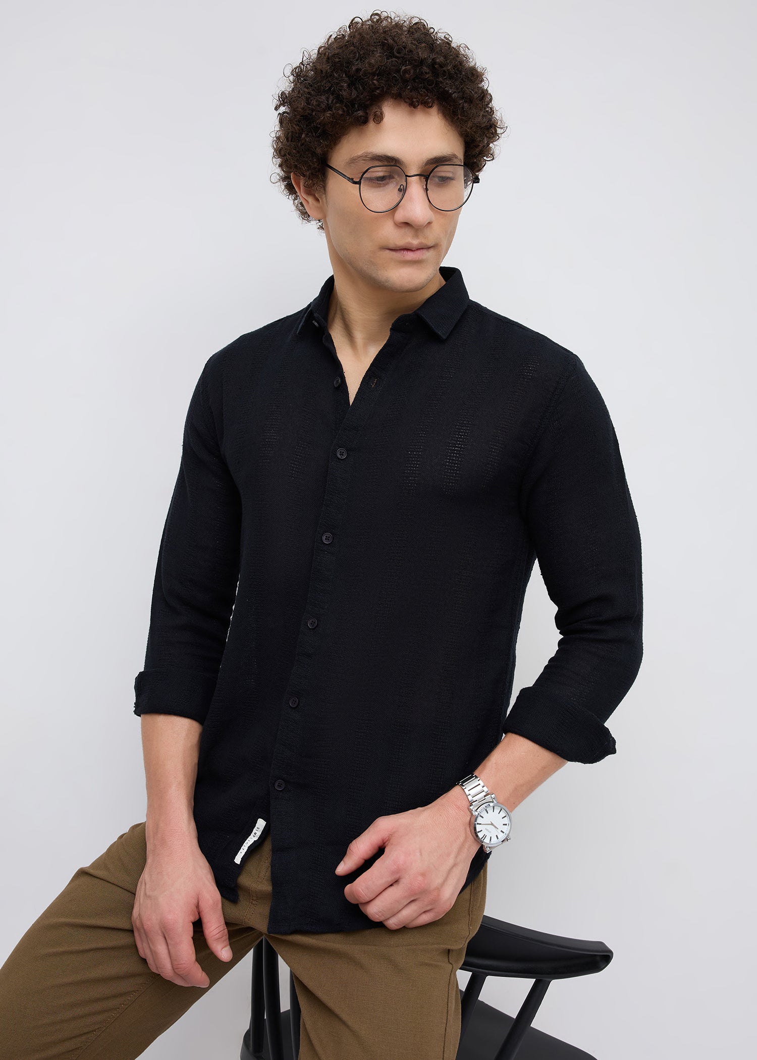 Flank Solid Full Sleeve Shirt
