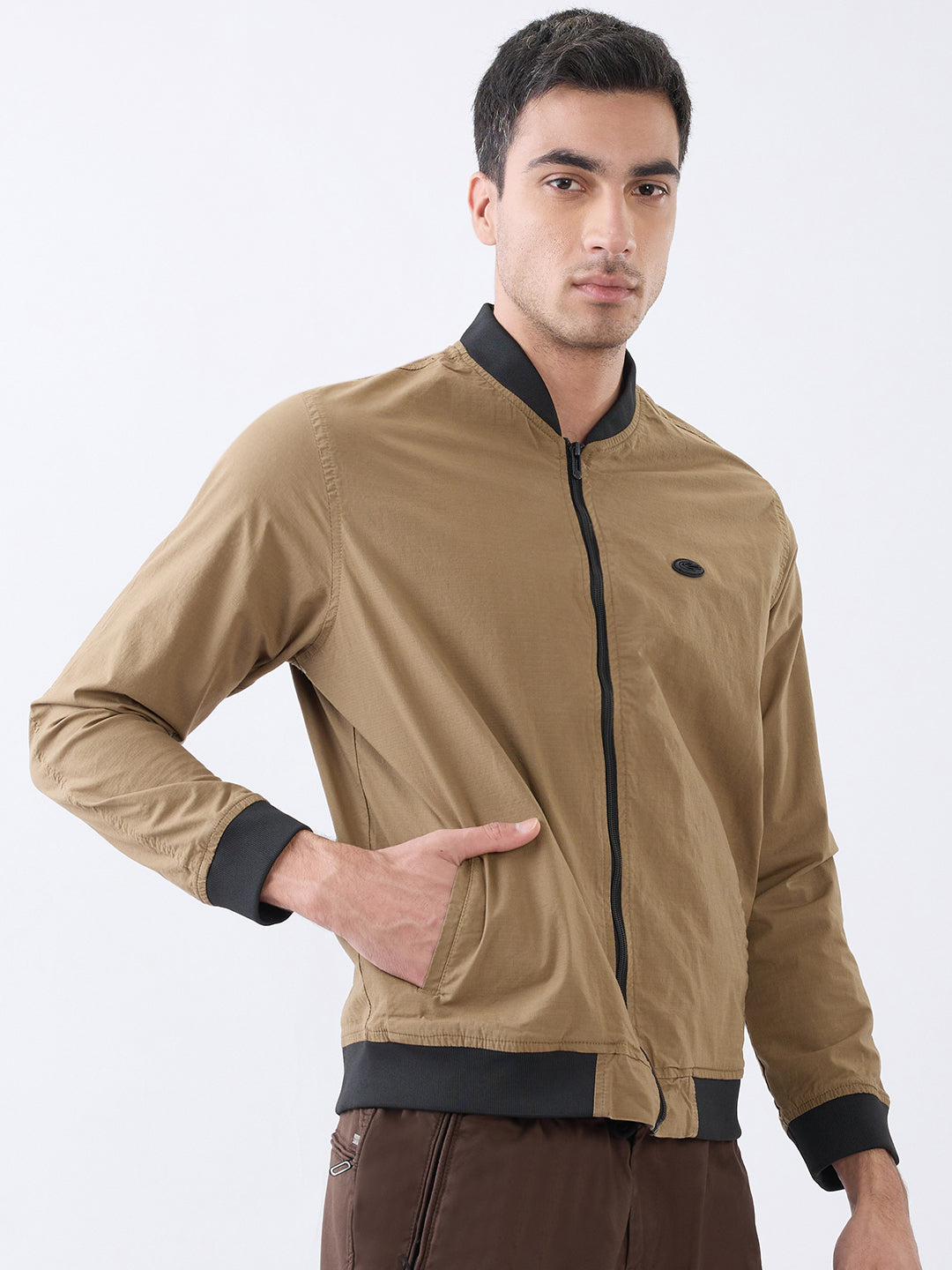 Worm Zipper Jacket: Khaki