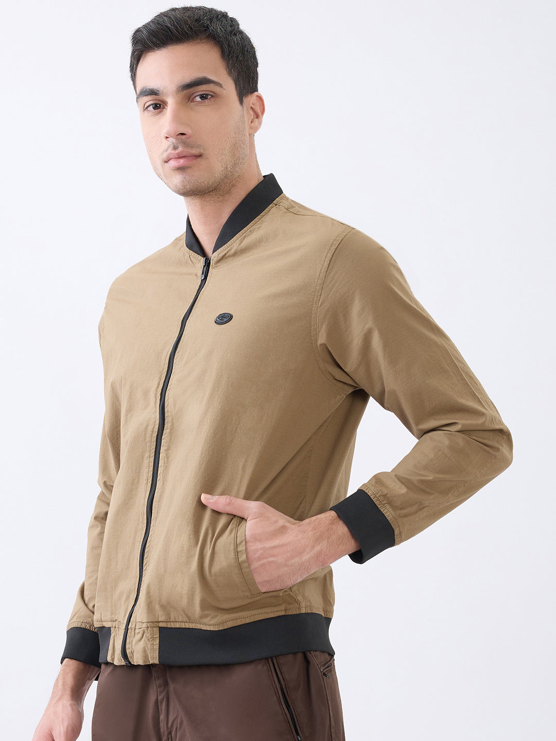 Worm Zipper Jacket: Khaki