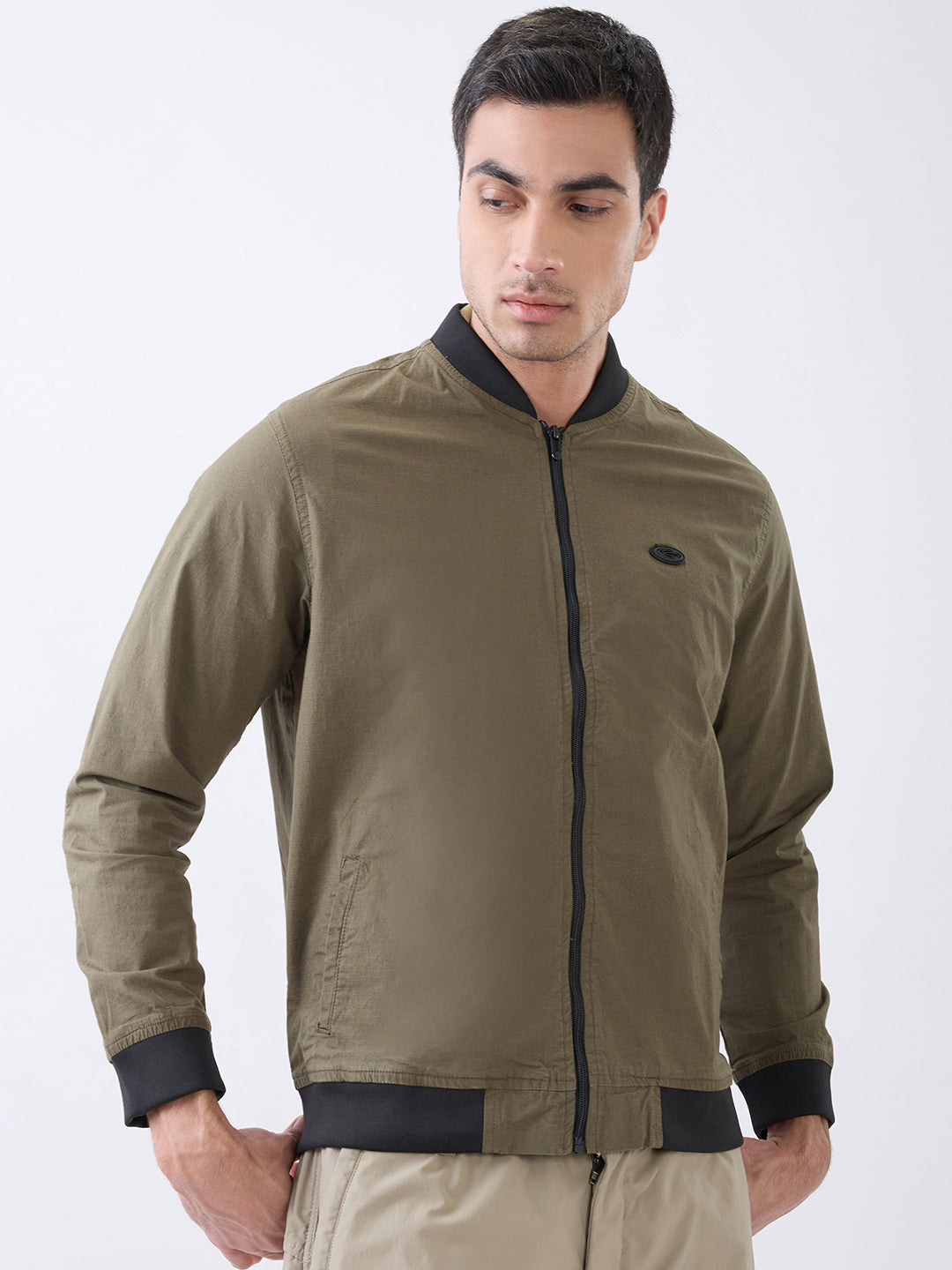 Worm Zipper Jacket: Olive