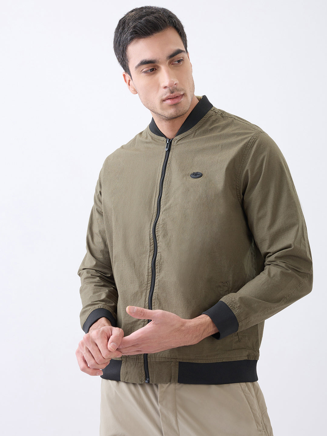 Worm Zipper Jacket: Olive