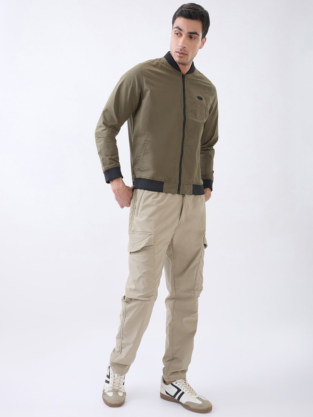 Worm Zipper Jacket: Olive
