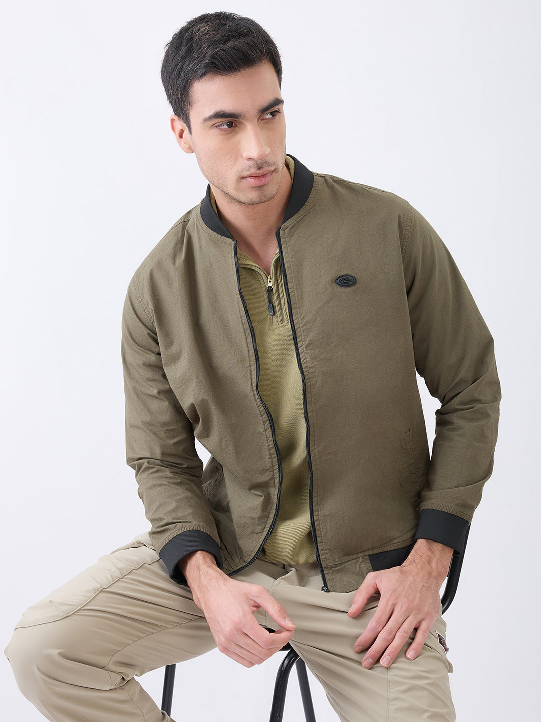 Worm Zipper Jacket: Olive