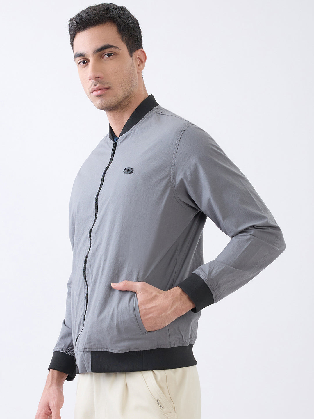 Worm Zipper Jacket: Grey