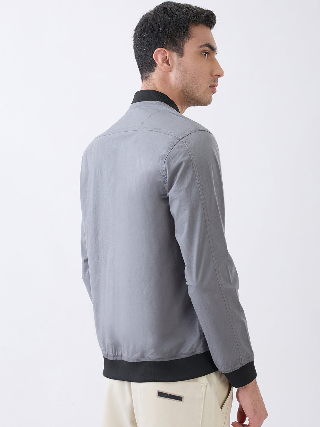 Worm Zipper Jacket: Grey