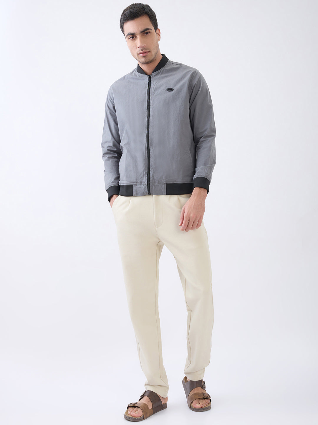 Worm Zipper Jacket: Grey