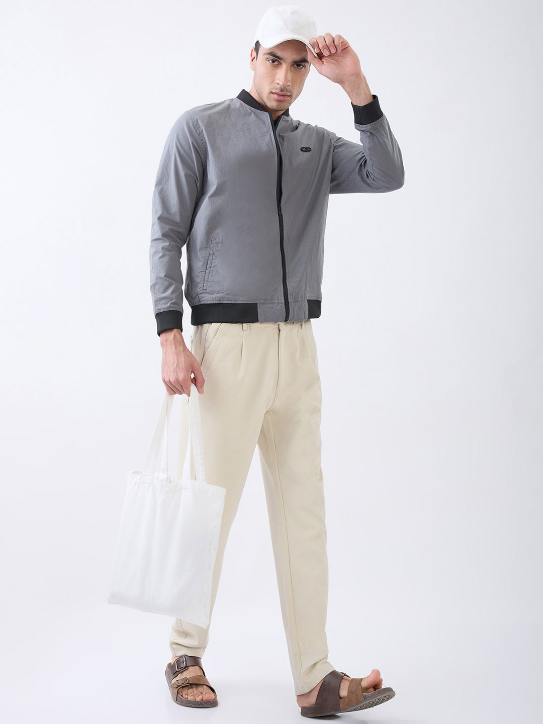 Worm Zipper Jacket: Grey