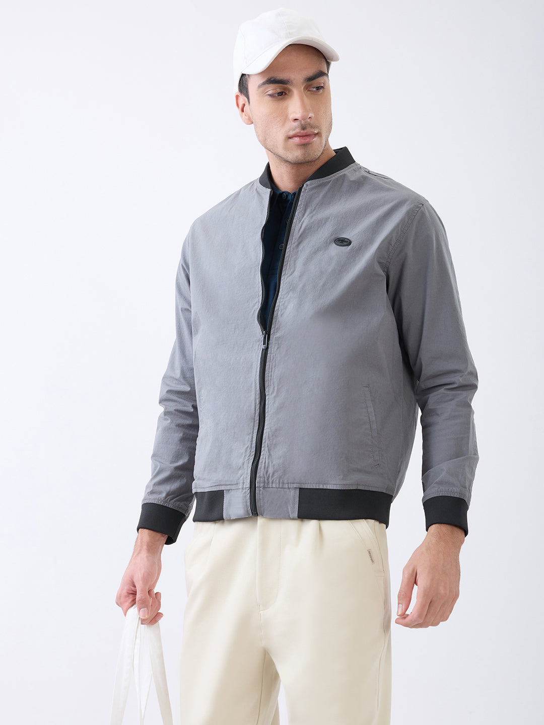 Worm Zipper Jacket: Grey