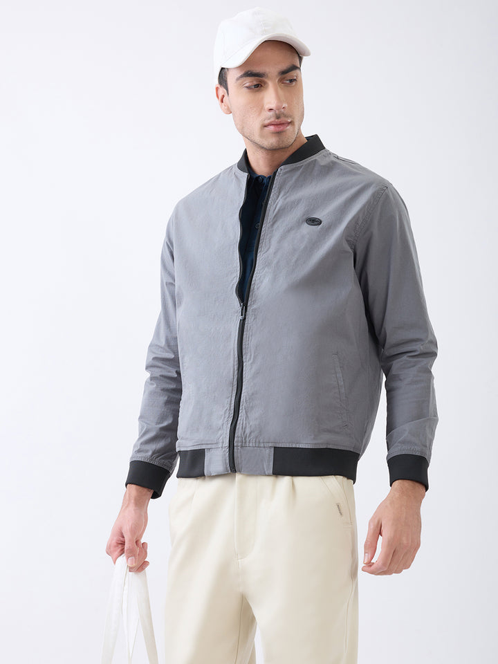 Worm Zipper Jacket: Grey