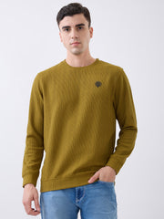 Logic Crew Neck Pullover: Mehndi