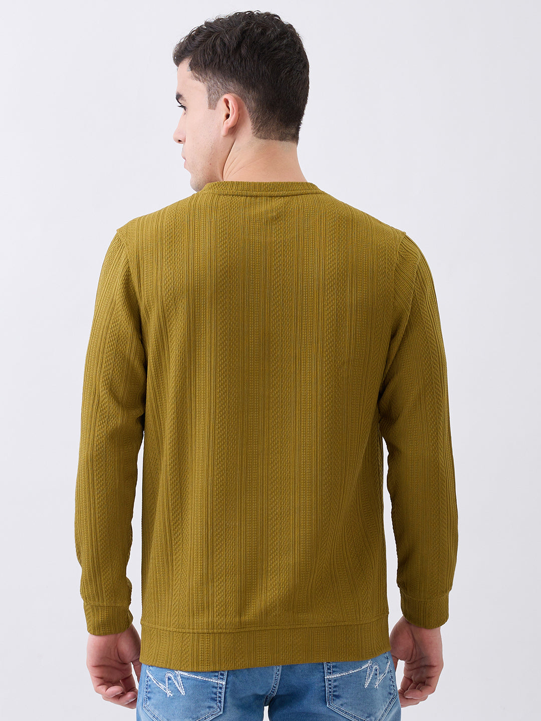 Logic Crew Neck Pullover: Mehndi